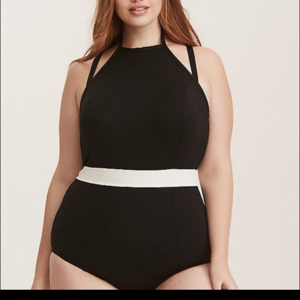 Torrid one piece black swimsuit size 2